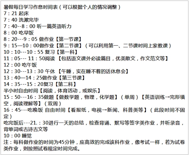準(zhǔn)初一學(xué)生暑假預(yù)習(xí)計(jì)劃,七年級(jí)新生暑假學(xué)習(xí)計(jì)劃