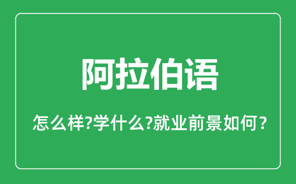 阿拉伯語(yǔ)專(zhuān)業(yè)怎么樣,阿拉伯語(yǔ)專(zhuān)業(yè)主要學(xué)什么,就業(yè)前景怎么樣