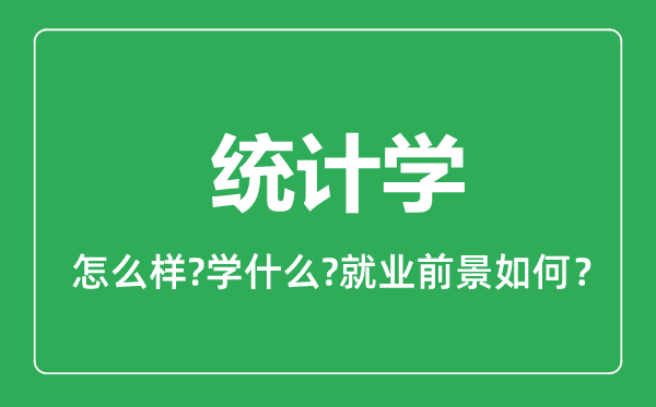 統(tǒng)計(jì)學(xué)專業(yè)怎么樣,統(tǒng)計(jì)學(xué)專業(yè)就業(yè)方向及前景分析