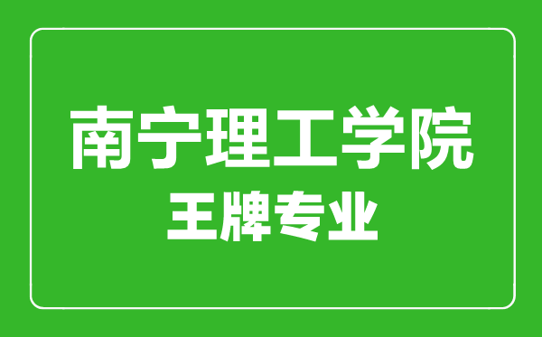 南寧理工學院王牌專業(yè)有哪些,南寧理工學院最好的專業(yè)是什么
