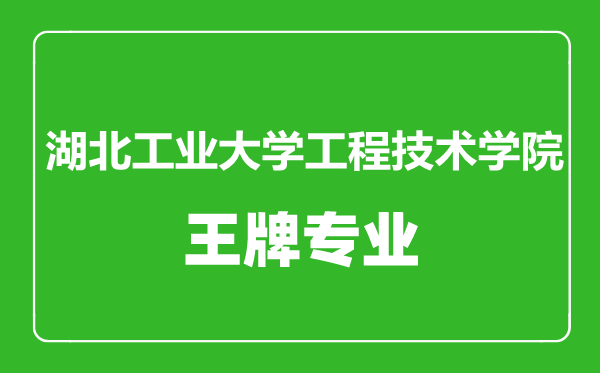 湖北工業(yè)大學工程技術學院王牌專業(yè)有哪些,湖北工業(yè)大學工程技術學院最好的專業(yè)是什么