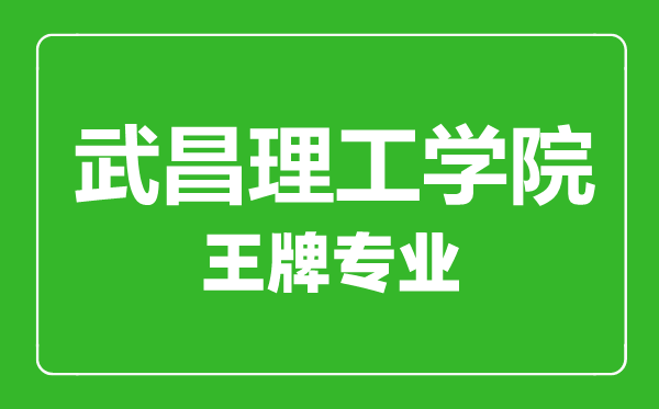 武昌理工學(xué)院王牌專業(yè)有哪些,武昌理工學(xué)院最好的專業(yè)是什么