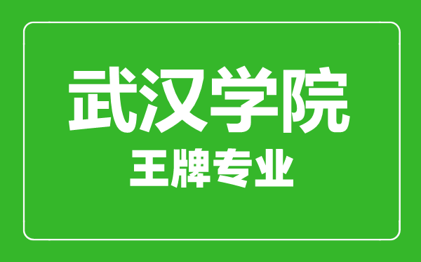 武漢學院王牌專業(yè)有哪些,武漢學院最好的專業(yè)是什么