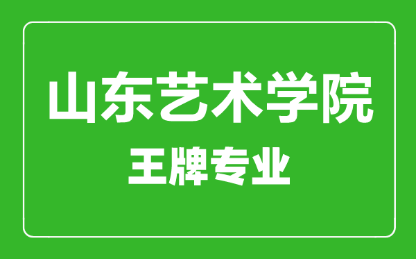 山東藝術學院王牌專業(yè)有哪些,山東藝術學院最好的專業(yè)是什么