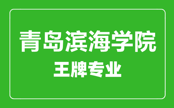 青島濱海學院王牌專業(yè)有哪些,青島濱海學院最好的專業(yè)是什么