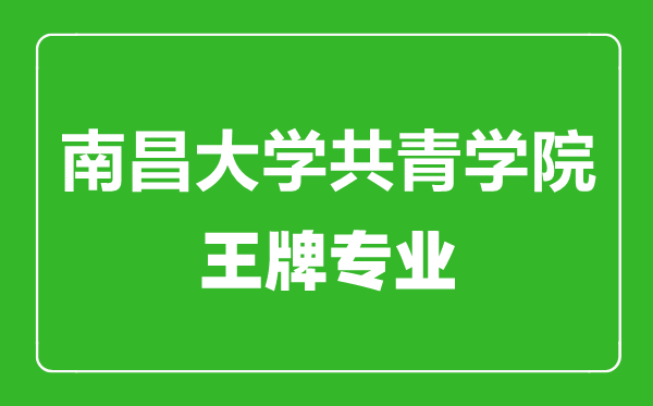 南昌大學(xué)共青學(xué)院王牌專業(yè)有哪些,南昌大學(xué)共青學(xué)院最好的專業(yè)是什么