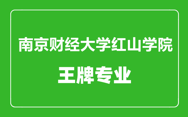 南京財經(jīng)大學(xué)紅山學(xué)院王牌專業(yè)有哪些,南京財經(jīng)大學(xué)紅山學(xué)院最好的專業(yè)是什么