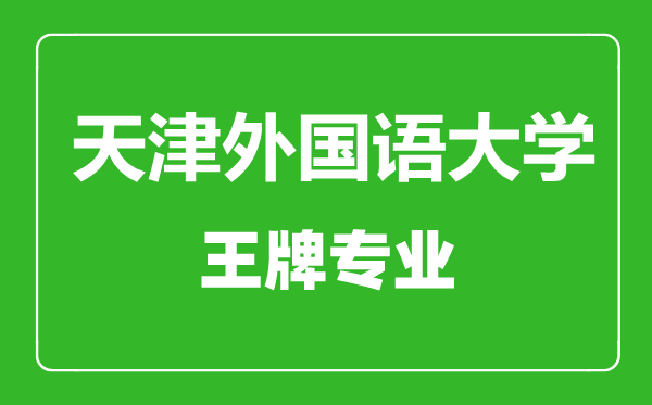 天津外國(guó)語大學(xué)王牌專業(yè)有哪些,天津外國(guó)語大學(xué)最好的專業(yè)是什么