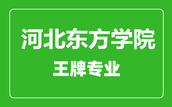 河北東方學(xué)院王牌專(zhuān)業(yè)有哪些,河北東方學(xué)院最好的專(zhuān)業(yè)是什么