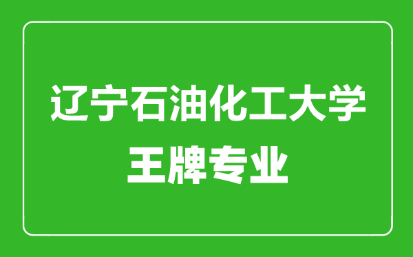 遼寧石油化工大學(xué)王牌專業(yè)有哪些,遼寧石油化工大學(xué)最好的專業(yè)是什么