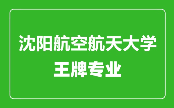 沈陽(yáng)航空航天大學(xué)王牌專業(yè)有哪些,沈陽(yáng)航空航天大學(xué)最好的專業(yè)是什么