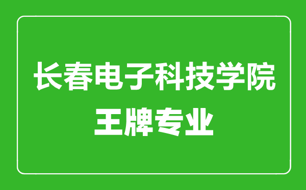 長春電子科技學院王牌專業(yè)有哪些,長春電子科技學院最好的專業(yè)是什么