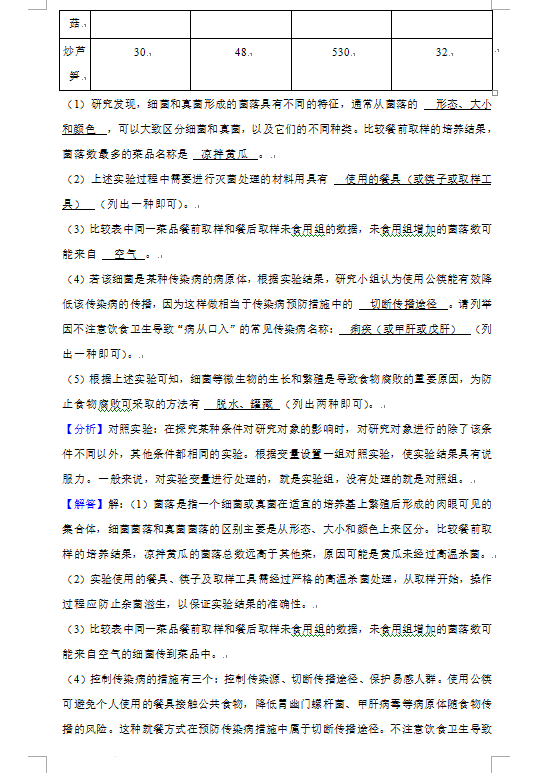 2023年貴陽(yáng)市中考生物試卷真題及答案