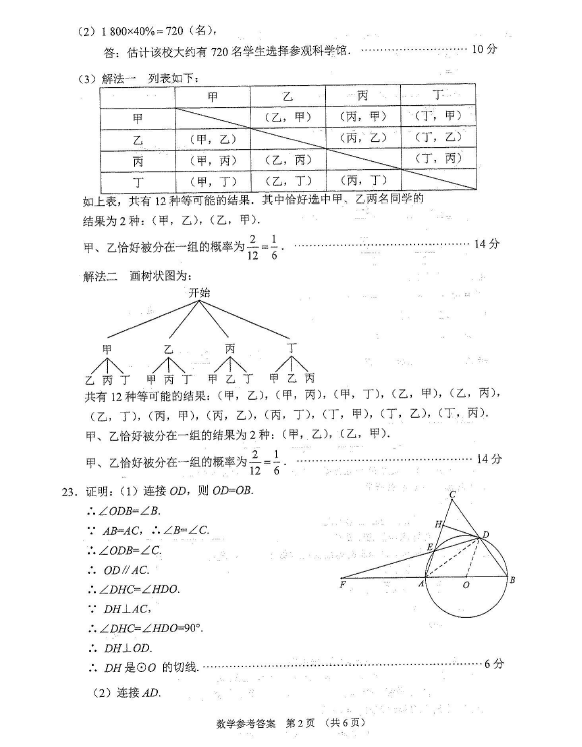 2023年黔西南州中考數學試卷真題及答案