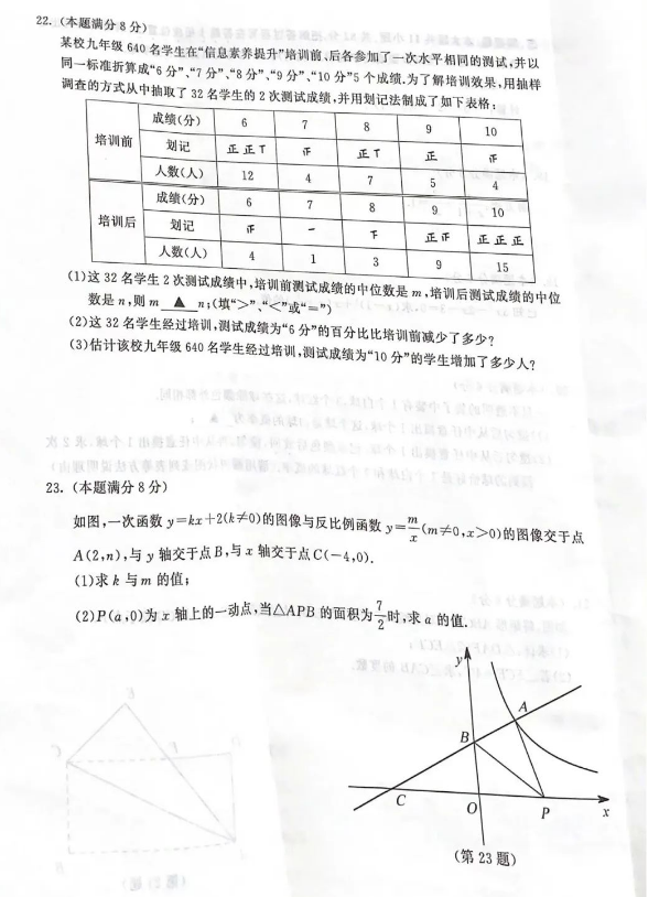 2023年蘇州市中考數(shù)學試卷真題及答案