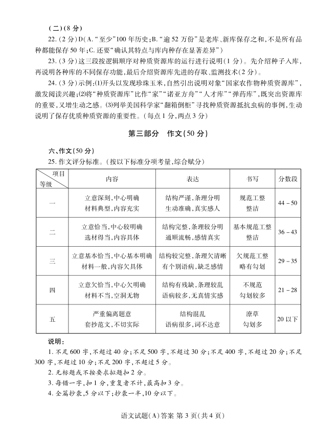 2023年濰坊市中考語(yǔ)文試卷真題及答案
