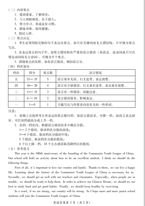 2023年樂山市中考英語試卷真題及答案