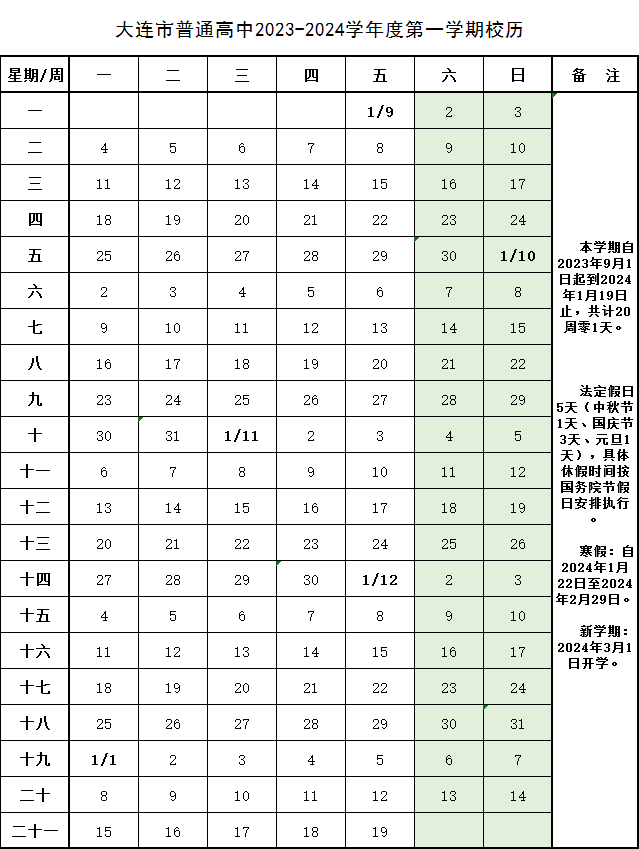 2024年大連中小學(xué)寒假放假時(shí)間表,大連寒假多少天