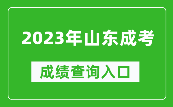 2023年山東成考成績(jī)查詢?nèi)肟诰W(wǎng)址(https://www.sdzk.cn/)
