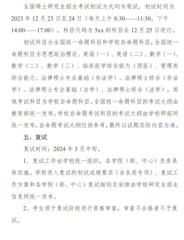 2024年西安交通大學(xué)研究生招生簡章及各專業(yè)招生計劃人數(shù)