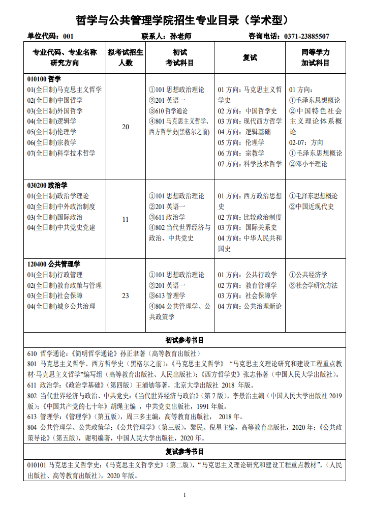 河南大學2024碩士研究生招生專業(yè)目錄及考試科目