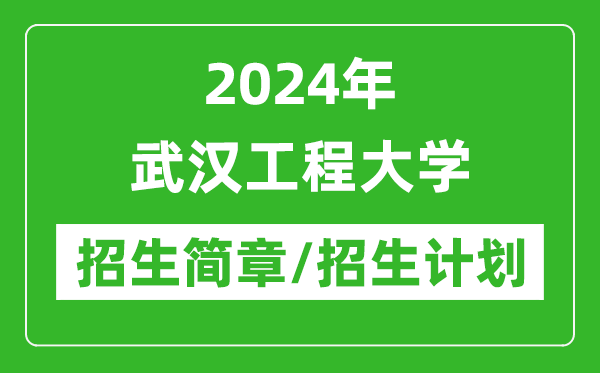 2024年武漢工程大學(xué)研究生招生簡(jiǎn)章及各專業(yè)招生計(jì)劃人數(shù)