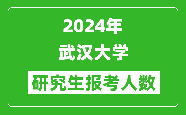 2024年武漢大學(xué)研究生報(bào)考人數(shù)