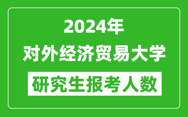 2024年對外經(jīng)濟貿(mào)易大學(xué)研究生報考人數(shù)