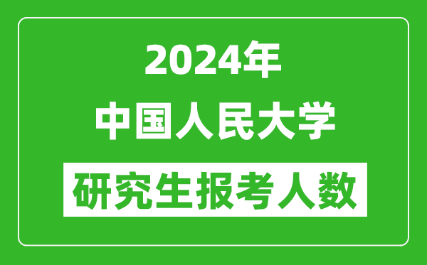 2024年中國人民大學(xué)研究生報(bào)考人數(shù)