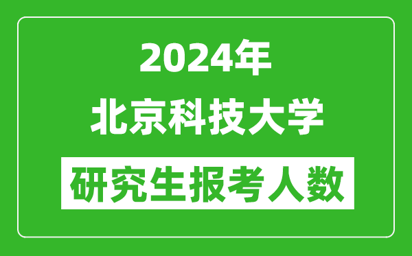 2024年北京科技大學研究生報考人數