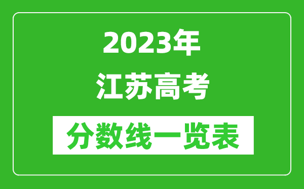 2023年江蘇高考分?jǐn)?shù)線一覽表（含物理類、歷史類分?jǐn)?shù)線）