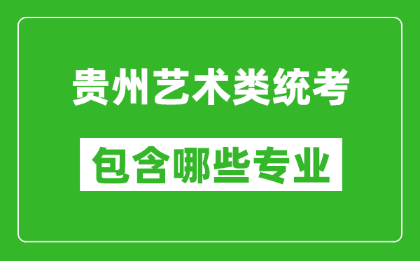 貴州藝術(shù)類統(tǒng)考包含哪些專業(yè)？