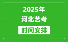 2025年河北藝考時間具體是什么時候？