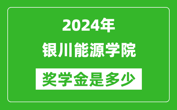 2024年銀川能源學(xué)院獎(jiǎng)學(xué)金多少錢,覆蓋率是多少？