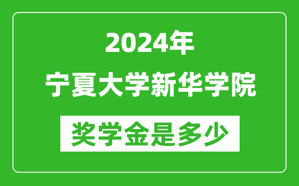 2024年寧夏大學(xué)新華學(xué)院獎(jiǎng)學(xué)金多少錢,覆蓋率是多少?