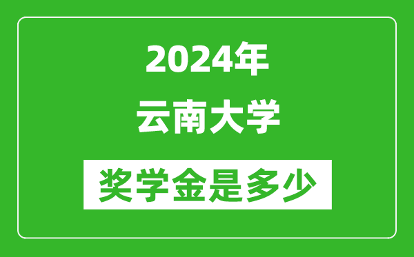 2024年云南大學(xué)獎(jiǎng)學(xué)金多少錢,覆蓋率是多少？