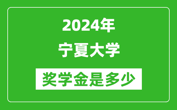 2024年寧夏大學獎學金多少錢,覆蓋率是多少？