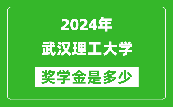 2024年武漢理工大學(xué)獎學(xué)金多少錢,覆蓋率是多少？