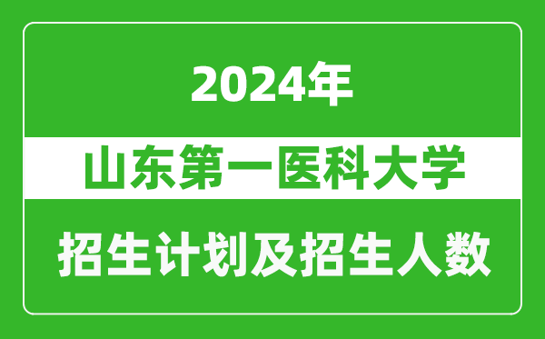 山東第一醫(yī)科大學(xué)2024年在天津的招生計(jì)劃及招生人數(shù)