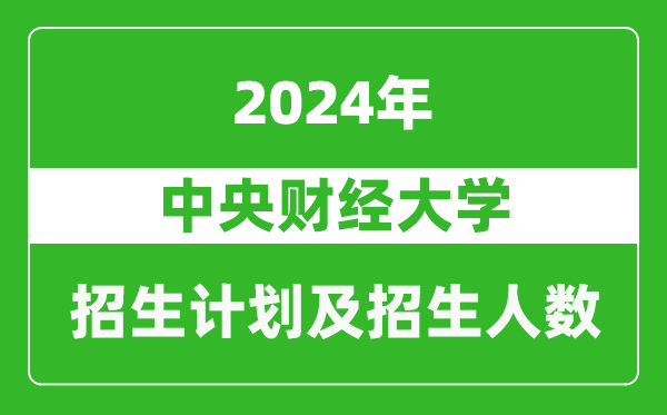 中央財經(jīng)大學(xué)2024年在天津的招生計劃及招生人數(shù)