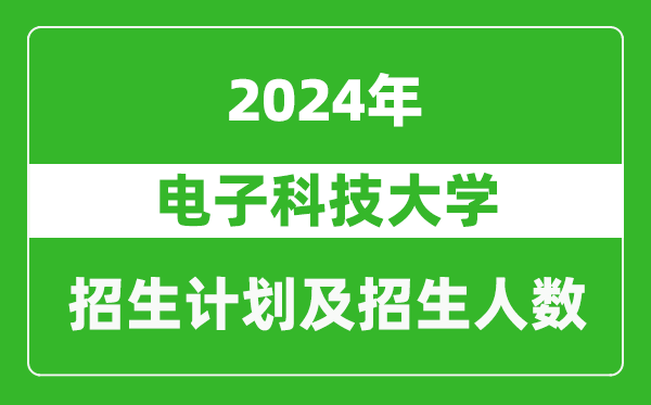 電子科技大學(xué)2024年在海南的招生計(jì)劃及招生人數(shù)