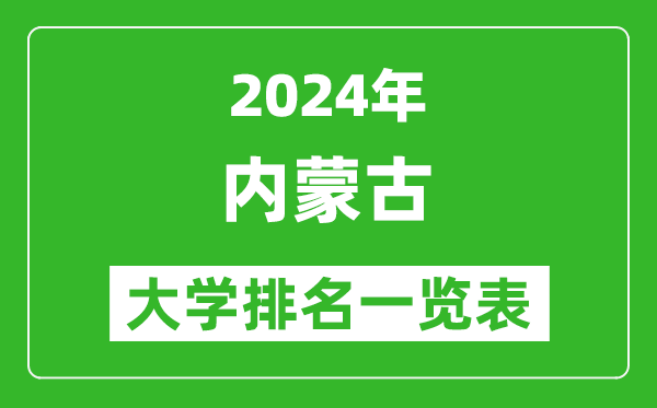 2024年內蒙古所有大學排名一覽表(54所)