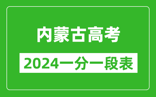 內(nèi)蒙古高考分數(shù)線2024年一分一段表(文科+理科)