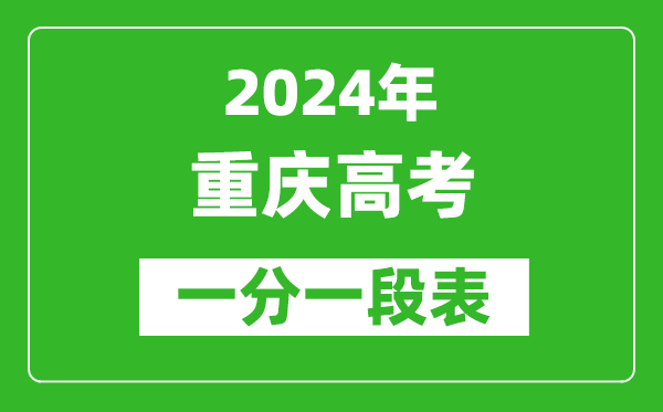 2024重慶高考一分一段表,高考位次排名查詢(完整版)