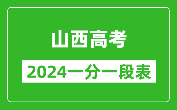山西高考分數(shù)線2024年一分一段表(文科+理科)