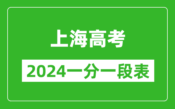 上海高考分?jǐn)?shù)線2024年一分一段表(高考成績(jī)分?jǐn)?shù)段)