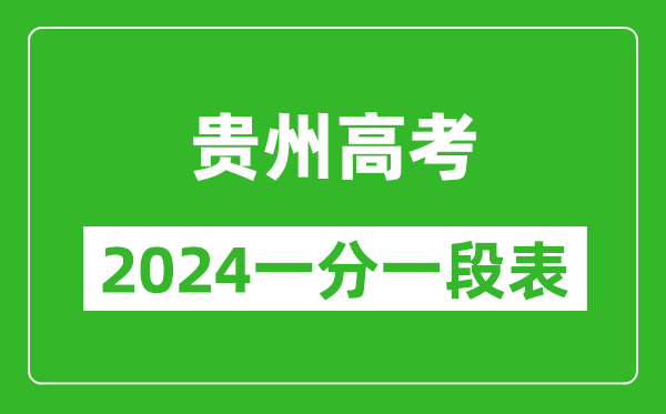 貴州高考分?jǐn)?shù)線2024年一分一段表（物理類+歷史類）