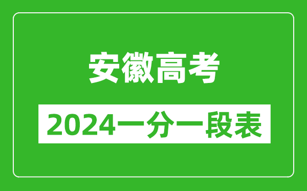安徽高考分?jǐn)?shù)線2024年一分一段表(物理類+歷史類)