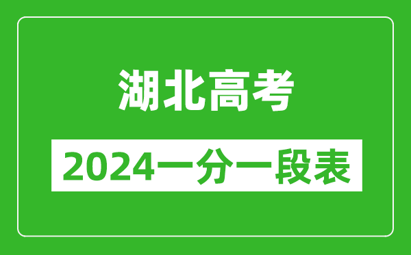湖北高考分?jǐn)?shù)線2024年一分一段表（物理類+歷史類）
