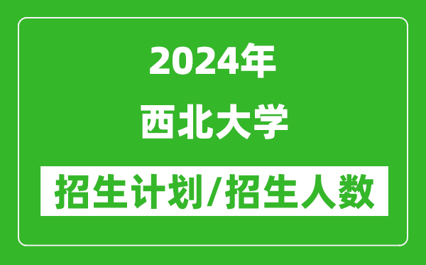 2024年西北大學各省招生計劃及各專業(yè)招生人數(shù)是多少